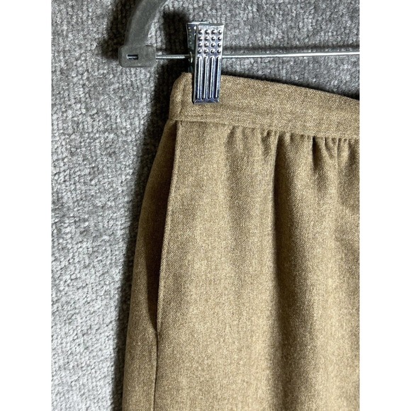 Pendleton Virgin Wool Skirt Womens Size 10 Petite Tan Brown Pockets Made‎ in USA - Picture 4 of 9